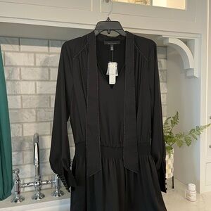White House Black Market Black Long Sleeve Dress